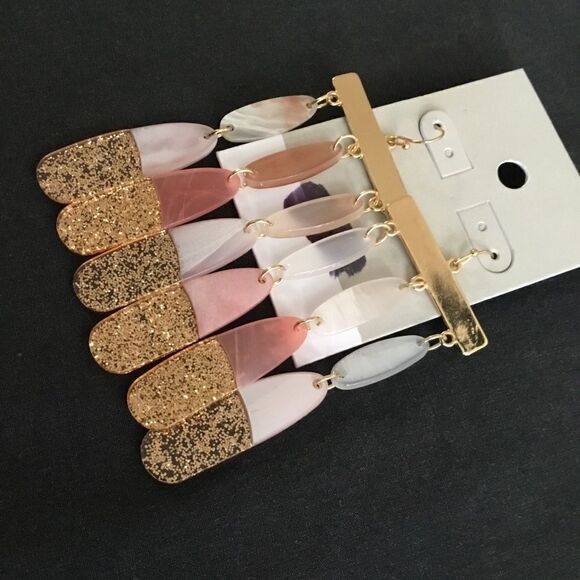 BP. Sparkle Resin Mobile Drop Earrings (G1) - Picture 2 of 5